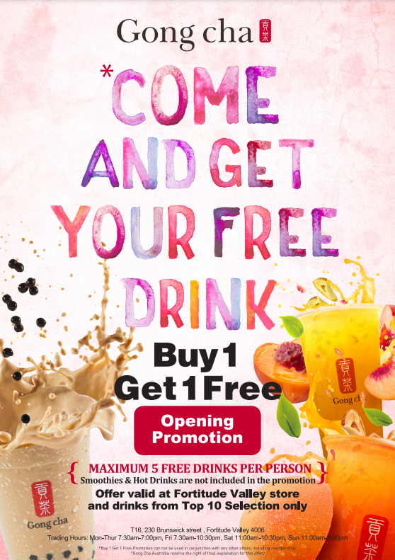 Gong Cha Opening Promotion